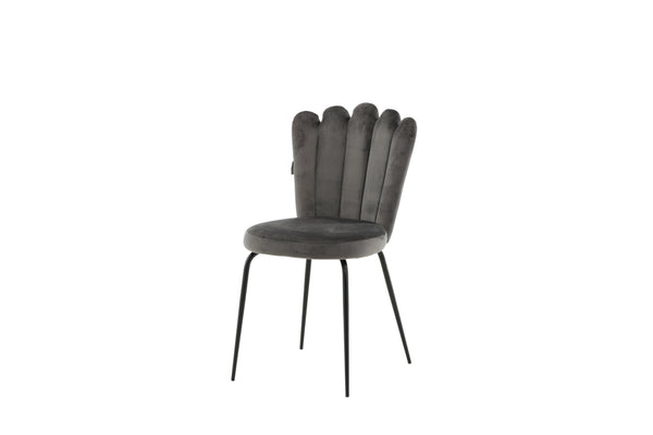 Dining chairs LIMHAMN Velvet 82.5x44.5x54cm Grey-2pcs