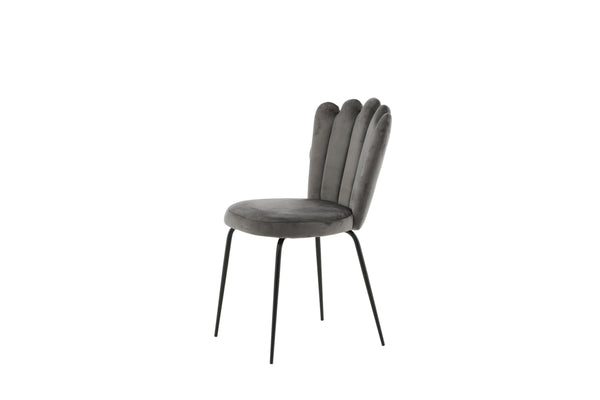 Dining chairs LIMHAMN Velvet 82.5x44.5x54cm Grey-2pcs