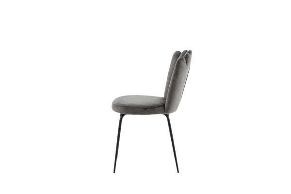 Dining chairs LIMHAMN Velvet 82.5x44.5x54cm Grey-2pcs