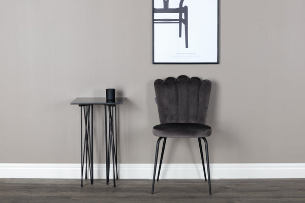 Dining chairs LIMHAMN Velvet 82.5x44.5x54cm Grey-2pcs