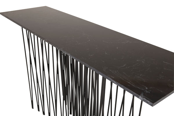 Sidobord STONE Fibre Cement 37x130 cm-Svart