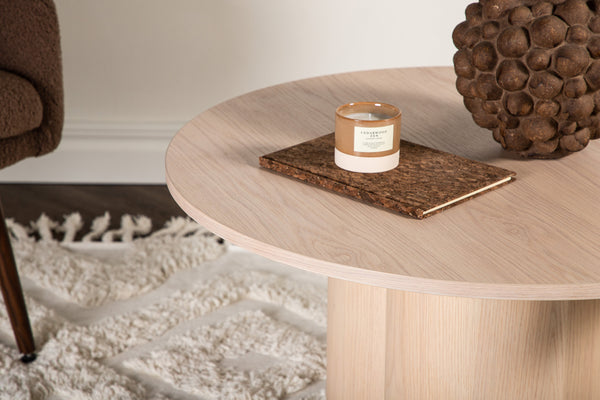 Soffbord OLIVIA ⌀80 MDF Vitputsad