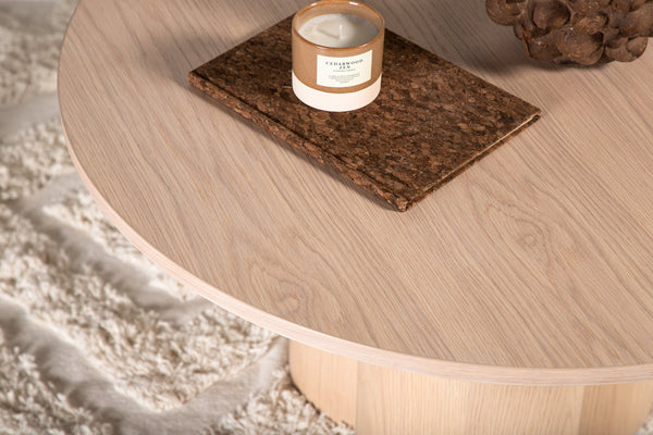 Soffbord OLIVIA ⌀80 MDF Vitputsad