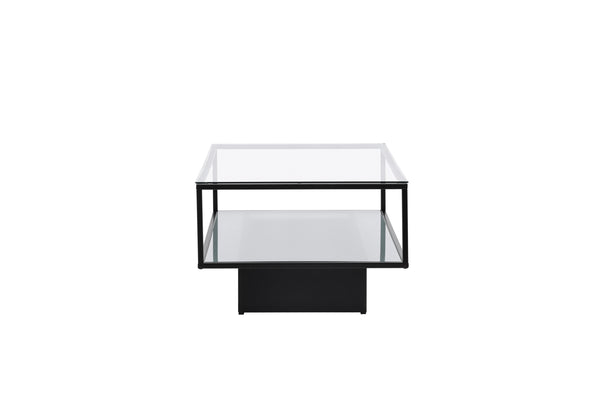 Soffbord MAGLEHEM Glas 130x60x38 Svart