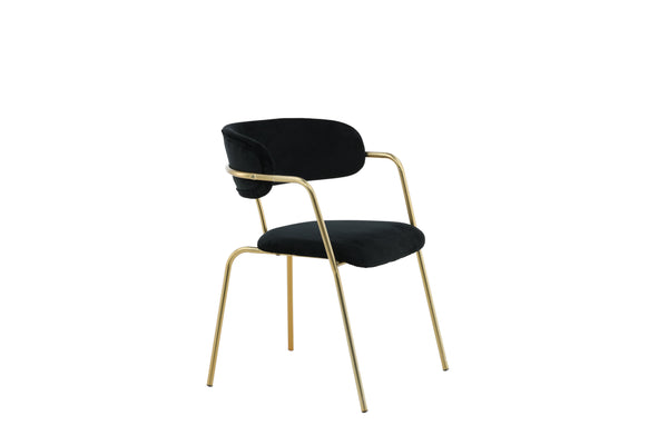 Matstolar ARROW Sammet 79x58x61cm Svart-2st
