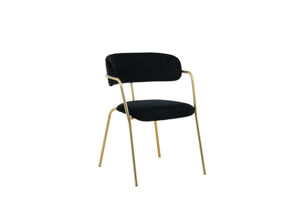 Matstolar ARROW Sammet 79x58x61cm Svart-2st