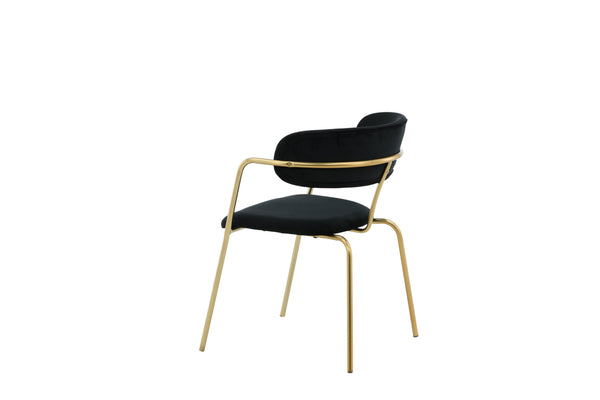 Matstolar ARROW Sammet 79x58x61cm Svart-2st