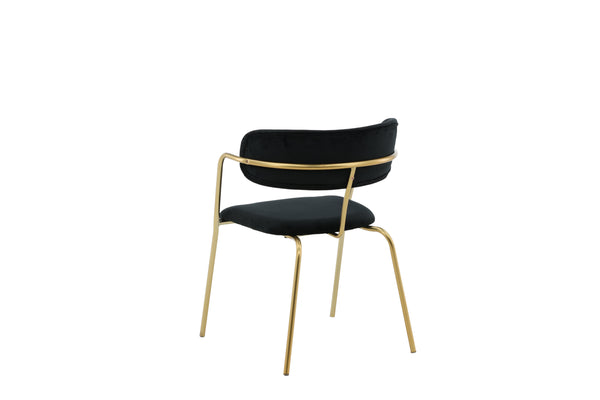 Matstolar ARROW Sammet 79x58x61cm Svart-2st