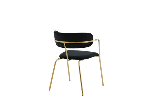 Matstolar ARROW Sammet 79x58x61cm Svart-2st