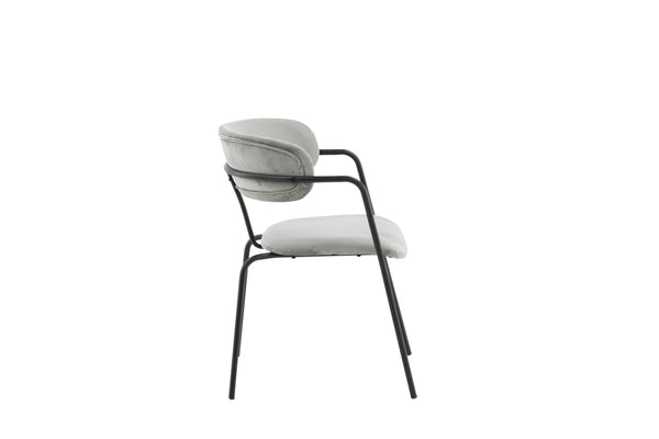 Matstolar ARROW Sammet 79x58x61cm Grå-2st