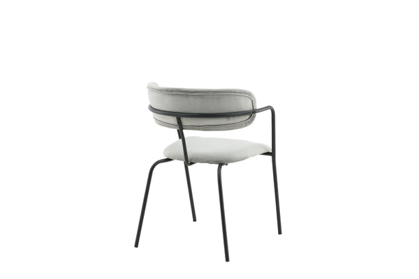 Matstolar ARROW Sammet 79x58x61cm Grå-2st