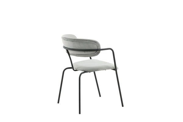 Matstolar ARROW Sammet 79x58x61cm Grå-2st