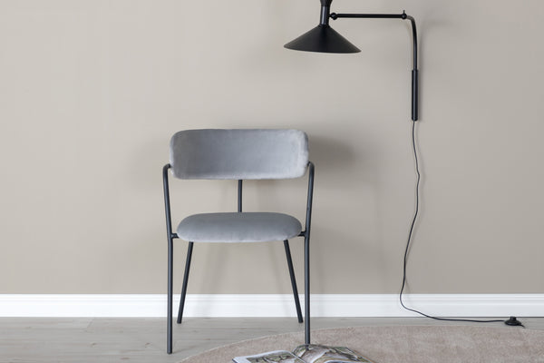 Matstolar ARROW Sammet 79x58x61cm Grå-2st