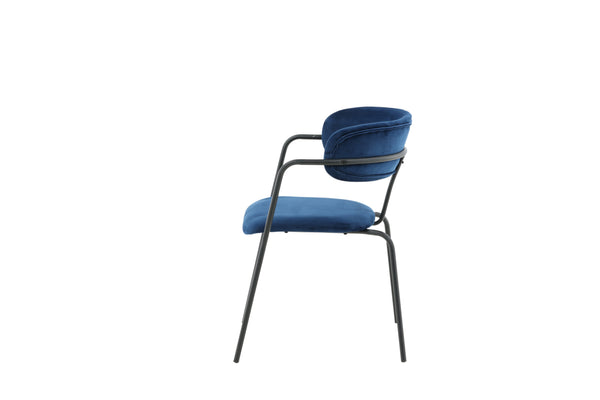 Matstolar ARROW Sammet 79x58x61cm Blå-2st
