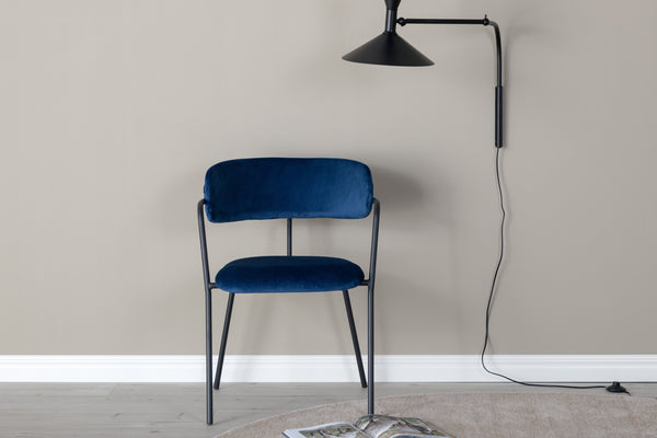 Matstolar ARROW Sammet 79x58x61cm Blå-2st