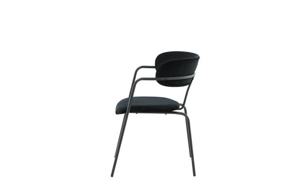 Matstolar ARROW Sammet 79x58x61cm Svart-2st