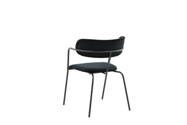 Matstolar ARROW Sammet 79x58x61cm Svart-2st