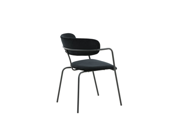 Matstolar ARROW Sammet 79x58x61cm Svart-2st