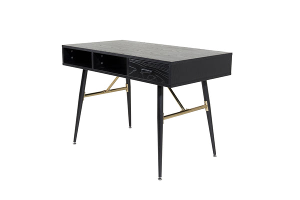 Skrivbord GOLD MDF 60x110 cm-Svart
