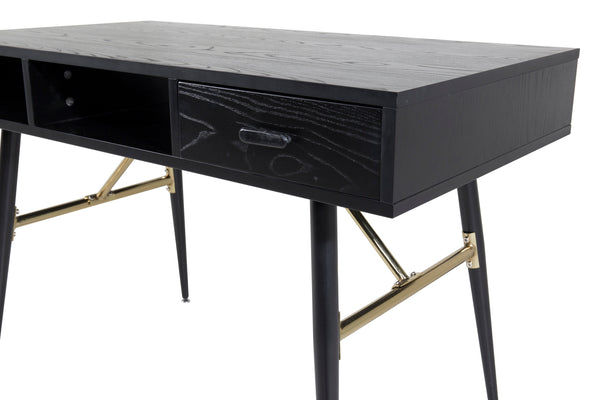Skrivbord GOLD MDF 60x110 cm-Svart