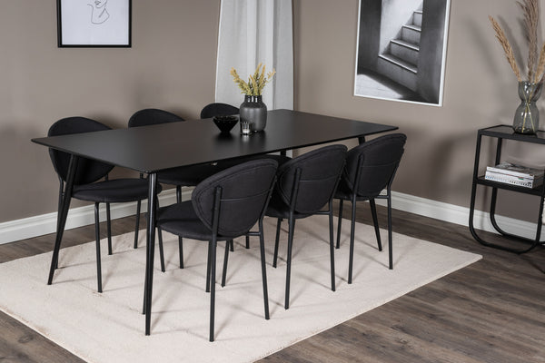 MATBORD SILAR MDF 90x180 cm-Svart