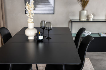 DINING TABLE SILAR MDF 90x120 cm-Black