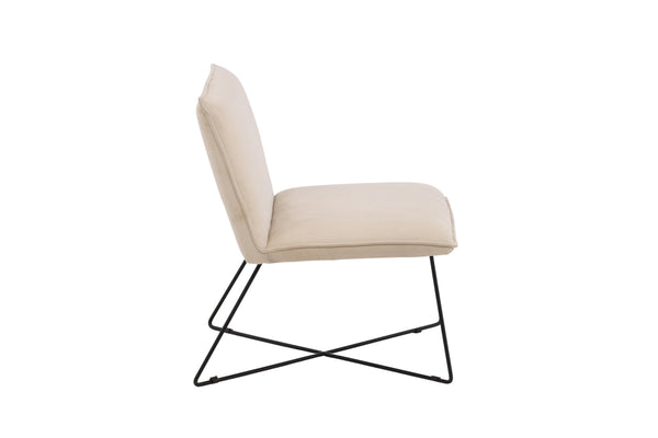 Lounge fåtölj X-LOUNGE Sammet 72x82,5x61,5cm-Beige