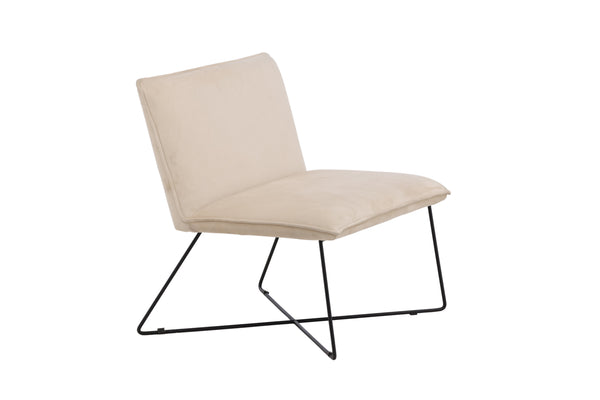 Lounge fåtölj X-LOUNGE Sammet 72x82,5x61,5cm-Beige