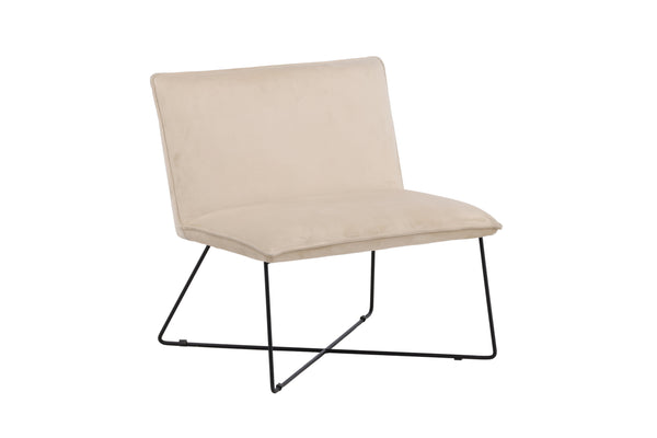 Lounge fåtölj X-LOUNGE Sammet 72x82,5x61,5cm-Beige