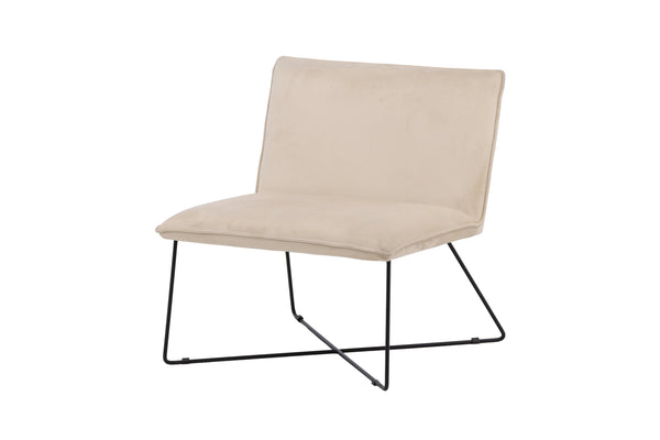 Lounge fåtölj X-LOUNGE Sammet 72x82,5x61,5cm-Beige