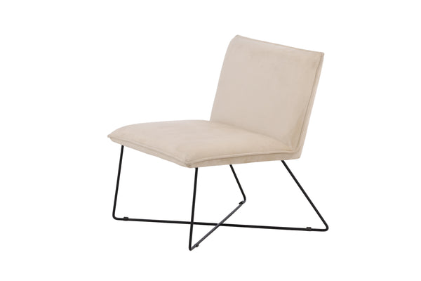 Lounge fåtölj X-LOUNGE Sammet 72x82,5x61,5cm-Beige
