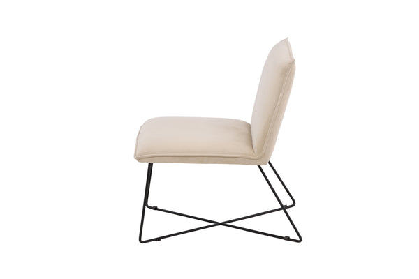 Lounge fåtölj X-LOUNGE Sammet 72x82,5x61,5cm-Beige