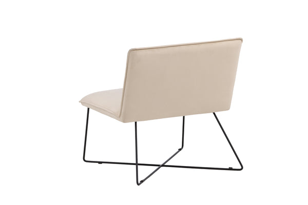 Lounge fåtölj X-LOUNGE Sammet 72x82,5x61,5cm-Beige