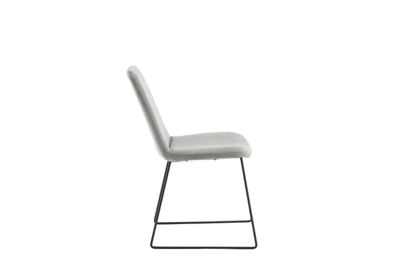 Matstolar MUCE Sammet 84x43x63cm Grå-2st