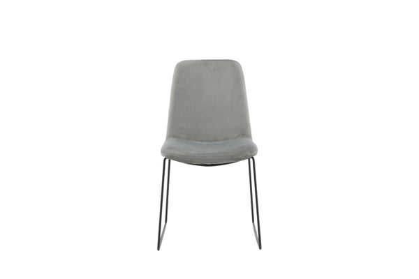 Matstolar MUCE Sammet 84x43x63cm Grå-2st
