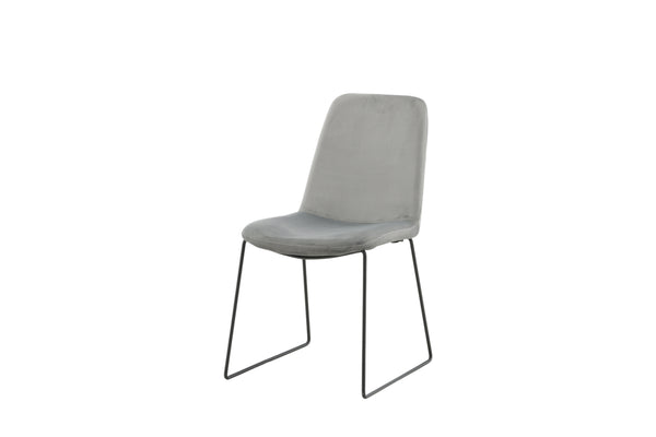 Matstolar MUCE Sammet 84x43x63cm Grå-2st