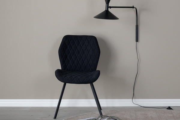 Matstolar GEMMA Polyester 90x50x63cm Svart-2st