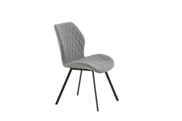 Dining chairs GEMMA Polyester 90x50x63cm Grey-2pcs