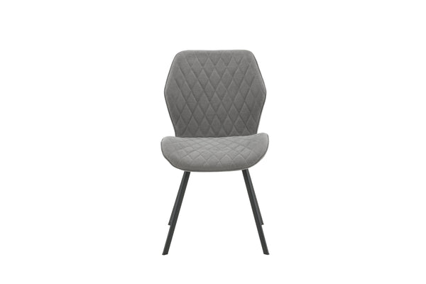 Dining chairs GEMMA Polyester 90x50x63cm Grey-2pcs