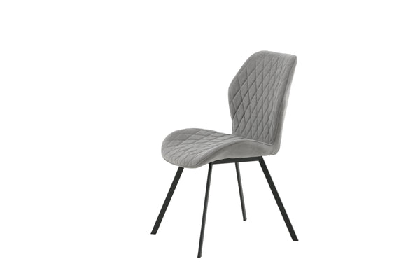 Dining chairs GEMMA Polyester 90x50x63cm Grey-2pcs