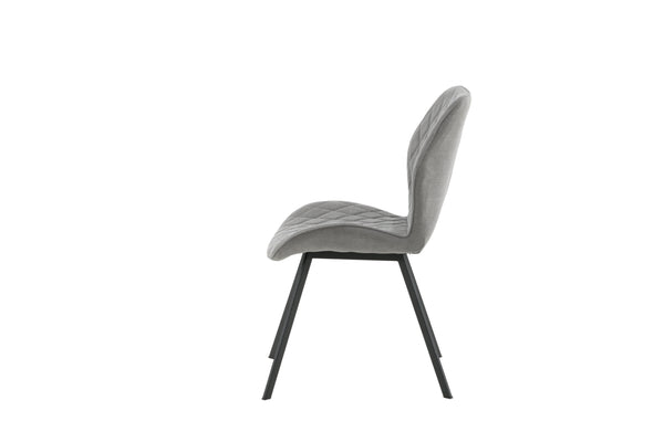 Dining chairs GEMMA Polyester 90x50x63cm Grey-2pcs