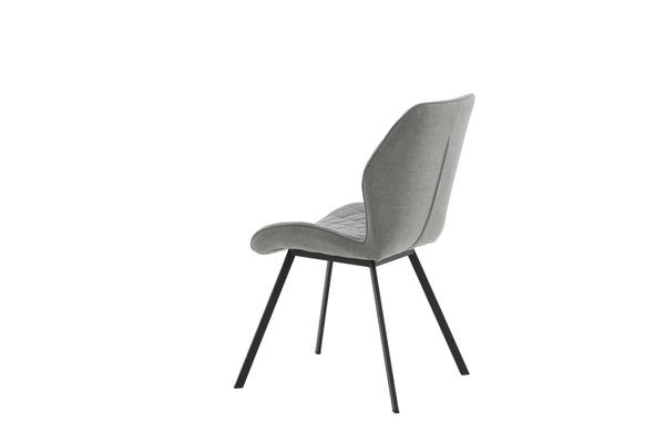 Dining chairs GEMMA Polyester 90x50x63cm Grey-2pcs
