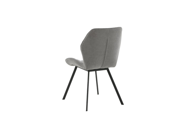 Dining chairs GEMMA Polyester 90x50x63cm Grey-2pcs