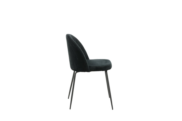 Matstolar WRINKLES Sammet 79.5x49x50cm Svart-2st