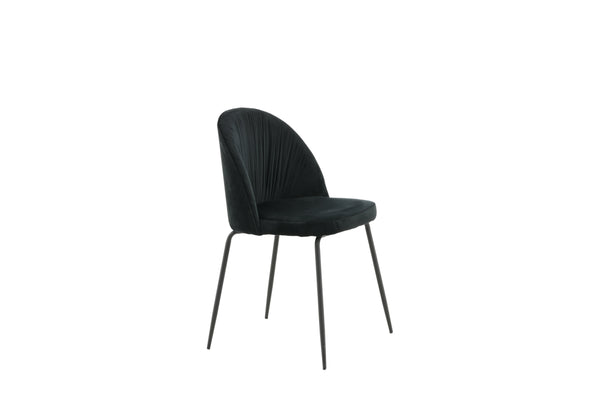 Matstolar WRINKLES Sammet 79.5x49x50cm Svart-2st