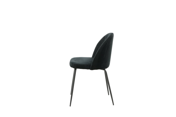 Matstolar WRINKLES Sammet 79.5x49x50cm Svart-2st
