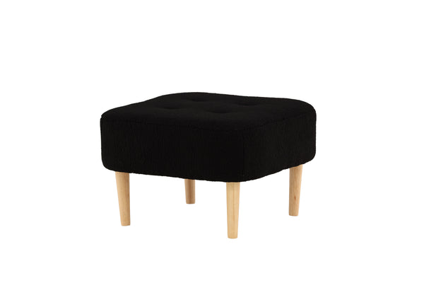 Puff SALINA Polyester Svart