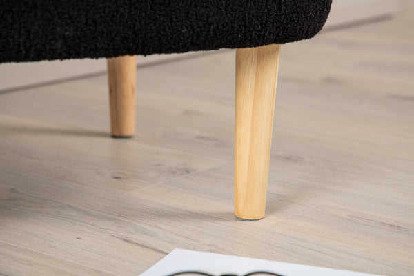 Puff SALINA Polyester Svart