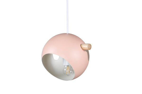 Taklampa TUBBIE Stål LED E27-Gammelrosa