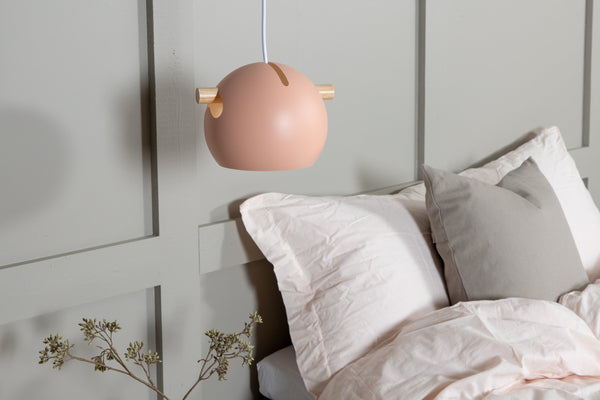 Taklampa TUBBIE Stål LED E27-Gammelrosa